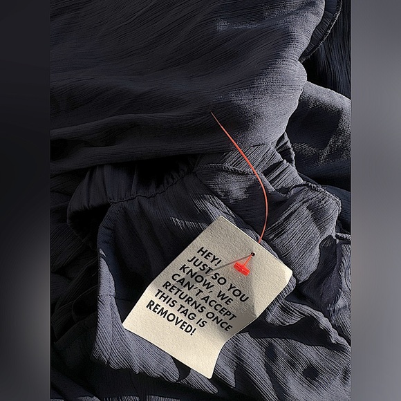 ☔️ASOS Designed Tiered Ruffle Midi Dress with Elastic Waist & Lace up Back - Picture 6 of 7